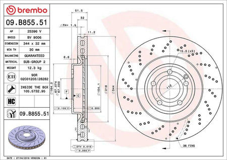 Brembo 09.B855.51 Brake Disc - 2