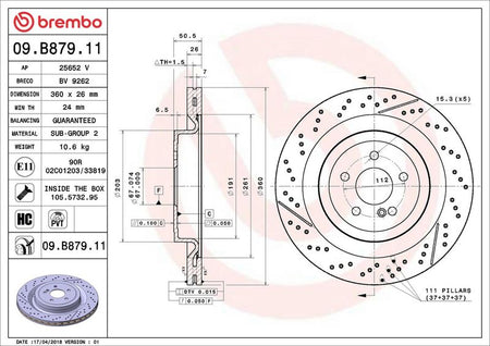 Brembo 09.B879.11 Brake Disc - 2
