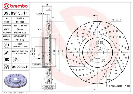 Brembo 09.B913.11 Brake Disc - 2