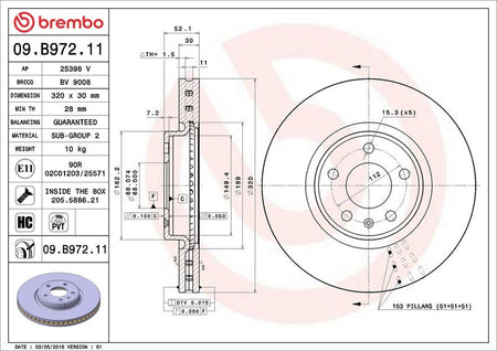 Brembo 09.B972.11 Brake Disc - 2