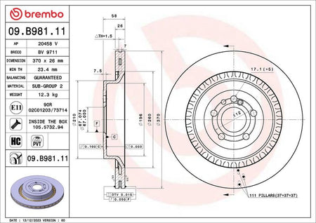 Brembo 09.B981.11 Brake Disc - 2