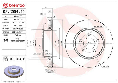 Brembo 09.C004.11 Brake Disc - 2