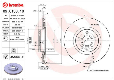 Brembo 09.C138.11 Brake Disc - 2
