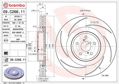 Brembo 09.C266.11 Brake Disc - 2