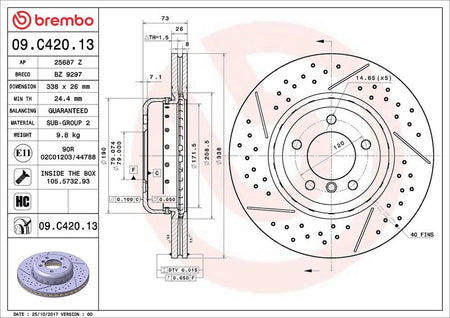 Brembo 09.C420.13 Brake Disc - 2