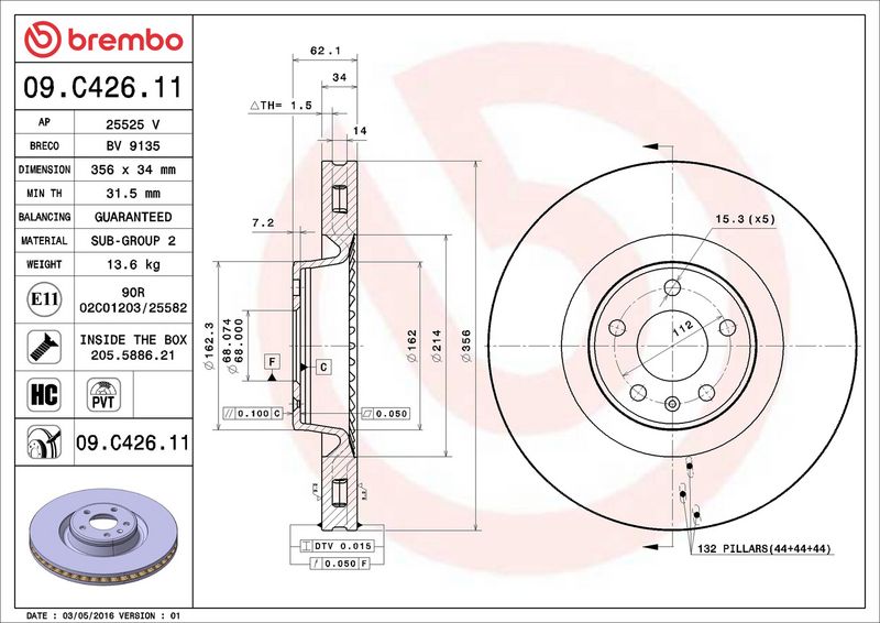 Brembo 09.C426.11 Brake Disc - 2