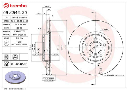 Brembo 09.C542.21 Brake Disc - 2