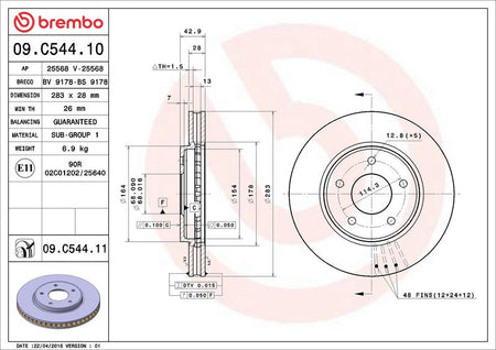 Brembo 09.C544.11 Brake Disc - 2