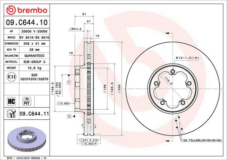 Brembo 09.C644.11 Brake Disc - 2
