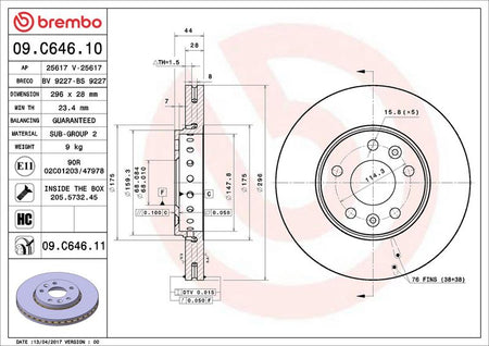 Brembo 09.C646.11 Brake Disc - 2