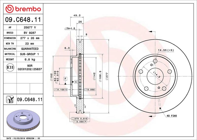 Brembo 09.C648.11 Brake Disc - 2