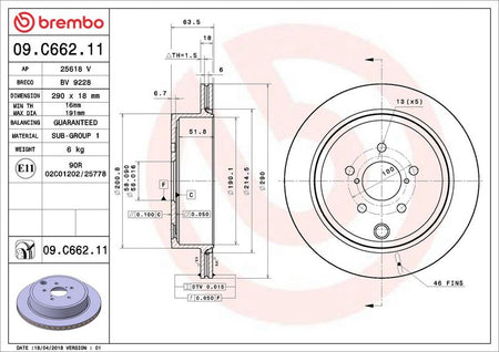 Brembo 09.C662.11 Brake Disc - 2