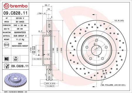 Brembo 09.C828.11 Brake Disc - 2