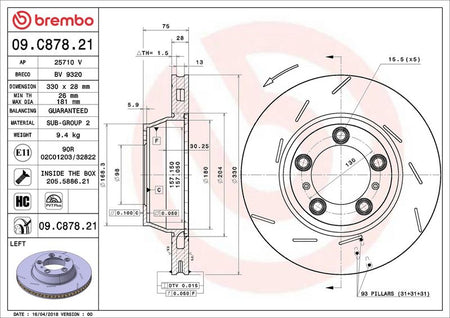 Brembo 09.C878.21 Brake Disc - 2