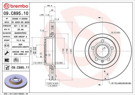 Brembo 09.C895.11 Brake Disc - 2