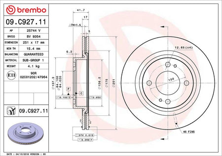 Brembo 09.C927.11 Brake Disc - 2