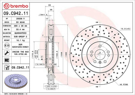 Brembo 09.C942.11 Brake Disc - 2
