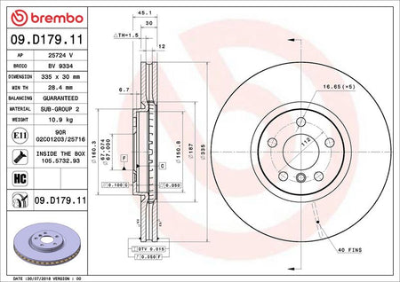 Brembo 09.D179.11 Brake Disc - 2
