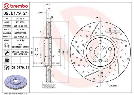 Brembo 09.D179.21 Brake Disc - 2