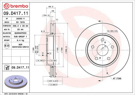 Brembo 09.D417.11 Brake Disc - 2