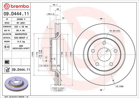 Brembo 09.D444.11 Brake Disc - 2