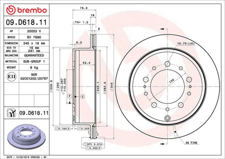 Brembo 09.D618.11 Brake Disc - 2