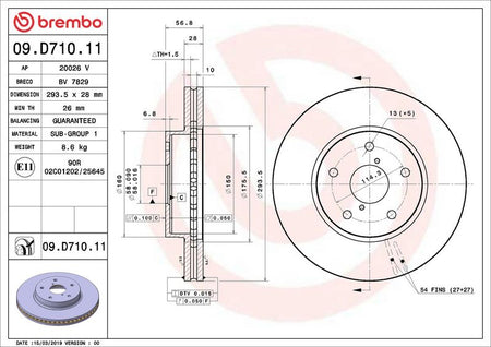 Brembo 09.D710.11 Brake Disc - 2