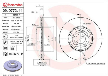 Brembo 09.D772.11 Brake Disc - 2