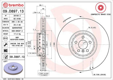 Brembo 09.D897.13 Brake Disc - 2