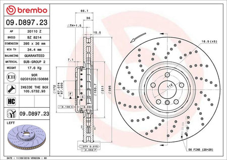 Brembo 09.D897.23 Brake Disc - 2