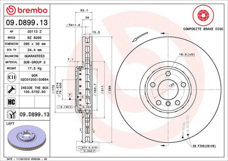 Brembo 09.D899.13 Brake Disc - 2
