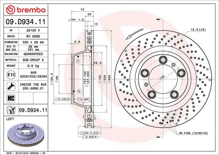 Brembo 09.D934.11 Brake Disc - 2