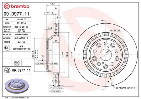 Brembo 09.D977.11 Brake Disc - 2