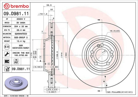 Brembo 09.D981.11 Brake Disc - 2