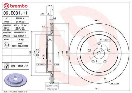 Brembo 09.E031.11 Brake Disc - 2