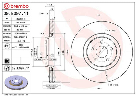 Brembo 09.E097.11 Brake Disc - 2