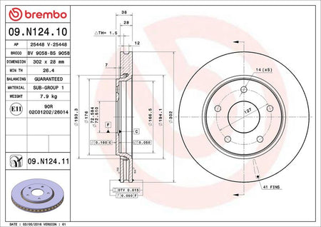 Brembo 09.N124.11 Brake Disc - 2