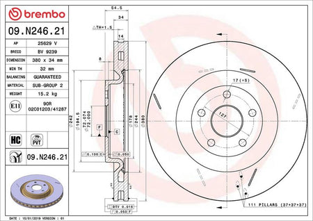 Brembo 09.N246.21 Brake Disc - 2