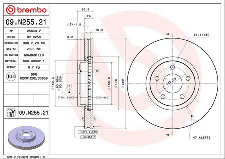 Brembo 09.N255.21 Brake Disc - 2