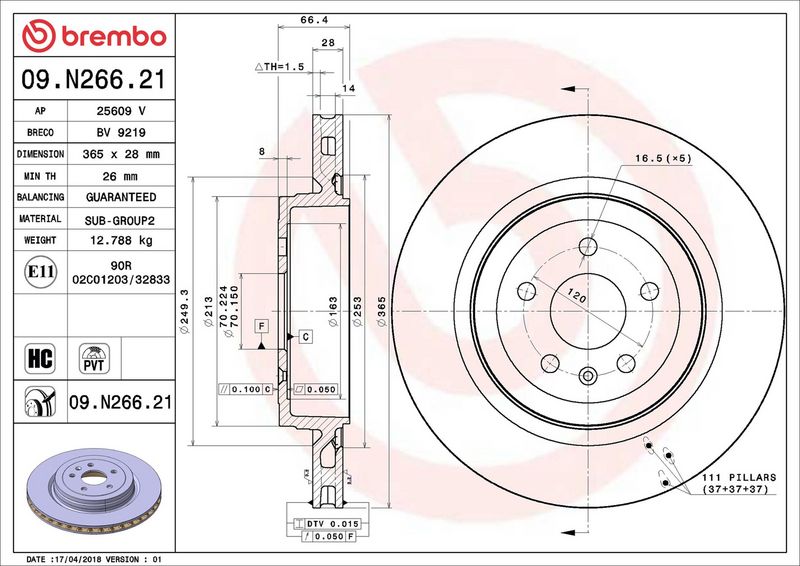 Brembo 09.N266.21 Brake Disc - 2