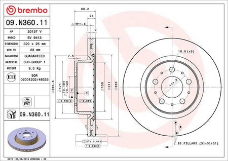 Brembo 09.N360.11 Brake Disc - 2
