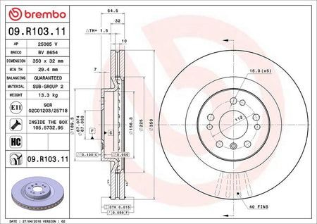 Brembo 09.R103.11 Brake Disc - 2
