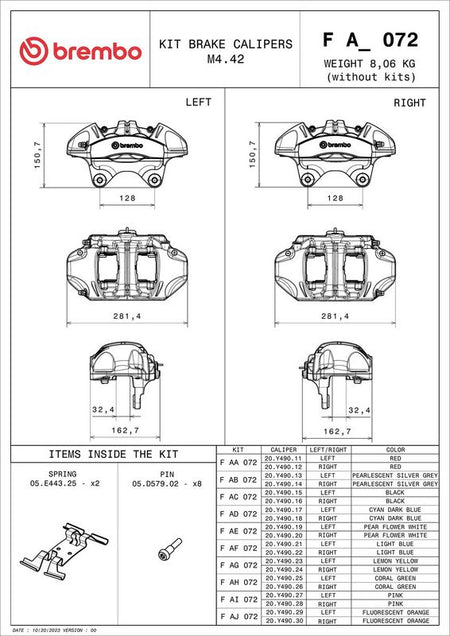 Brembo FAF072 Brake Caliper - 2