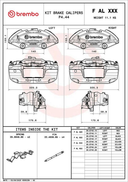 Brembo FALD22 Brake Caliper - 2