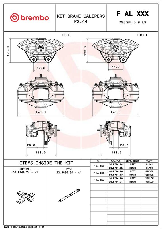 Brembo FALD52 Brake Caliper - 1