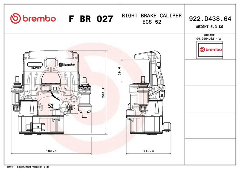 Brembo FBR027 Brake Caliper - 2