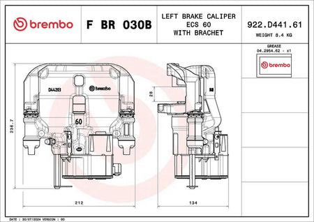 Brembo FBR030B Brake Caliper - 2