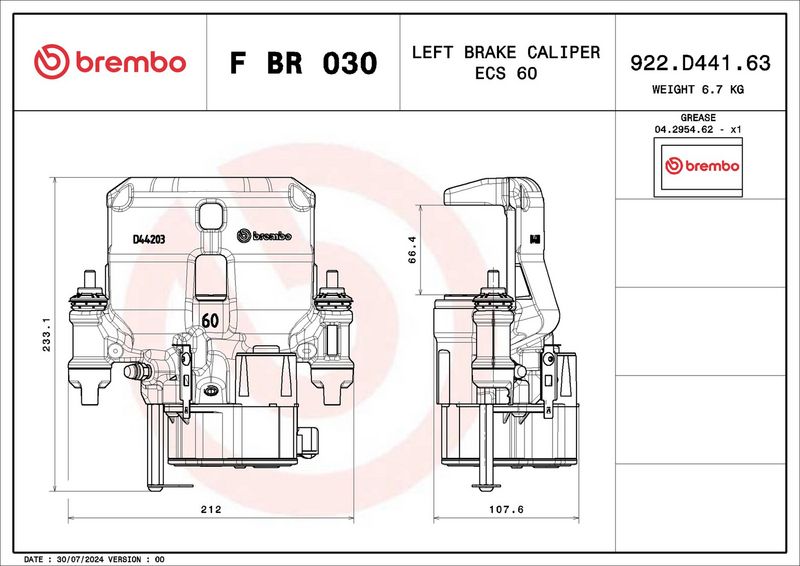 Brembo FBR030 Brake Caliper - 2