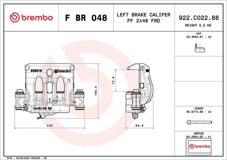 Brembo FBR048 Brake Caliper - 2