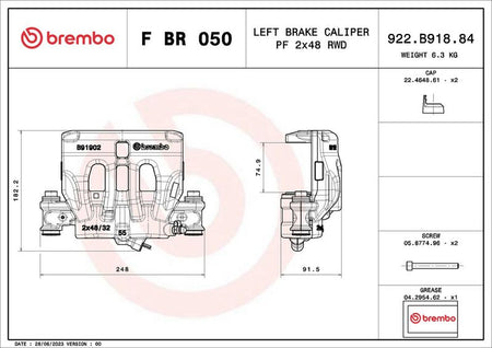 Brembo FBR050 Brake Caliper - 2